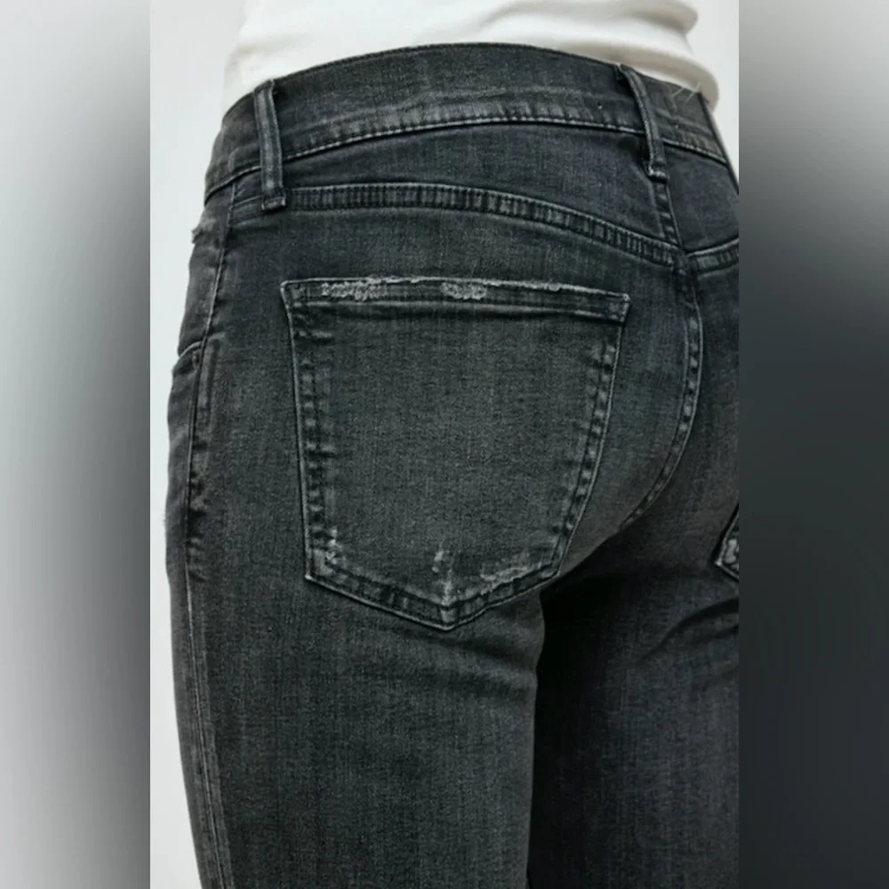 Moussy Vintage Black Skinny Jeans Distressed Stretch SZ 30